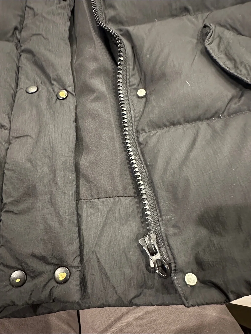 Zara black puffer jacket 3-4 years missing faux fur